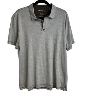 Toad & Co Tan Brown Polo Shirt Performance Short Sleeve Slim Fit Men's Size XL